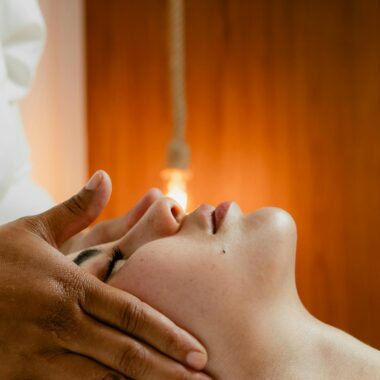 Woman Getting a Face Massage